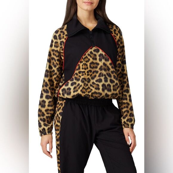 Terez | Leopard Goals Print Windbreaker Jacket - Picture 1 of 7
